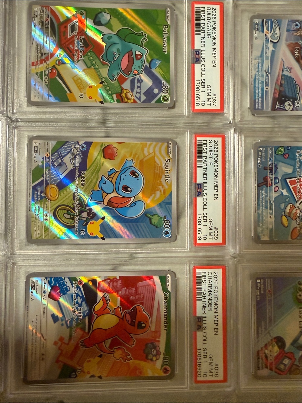PSA 10 Sequential First Partner Series 1 Full Art Graded Card Set - Picture 3 of 4